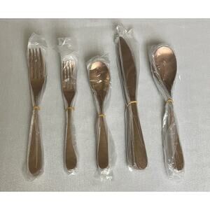 Ornative Stainless Steel Flatware Felicie Rose Gold 20 Pieces 4 Place Settings